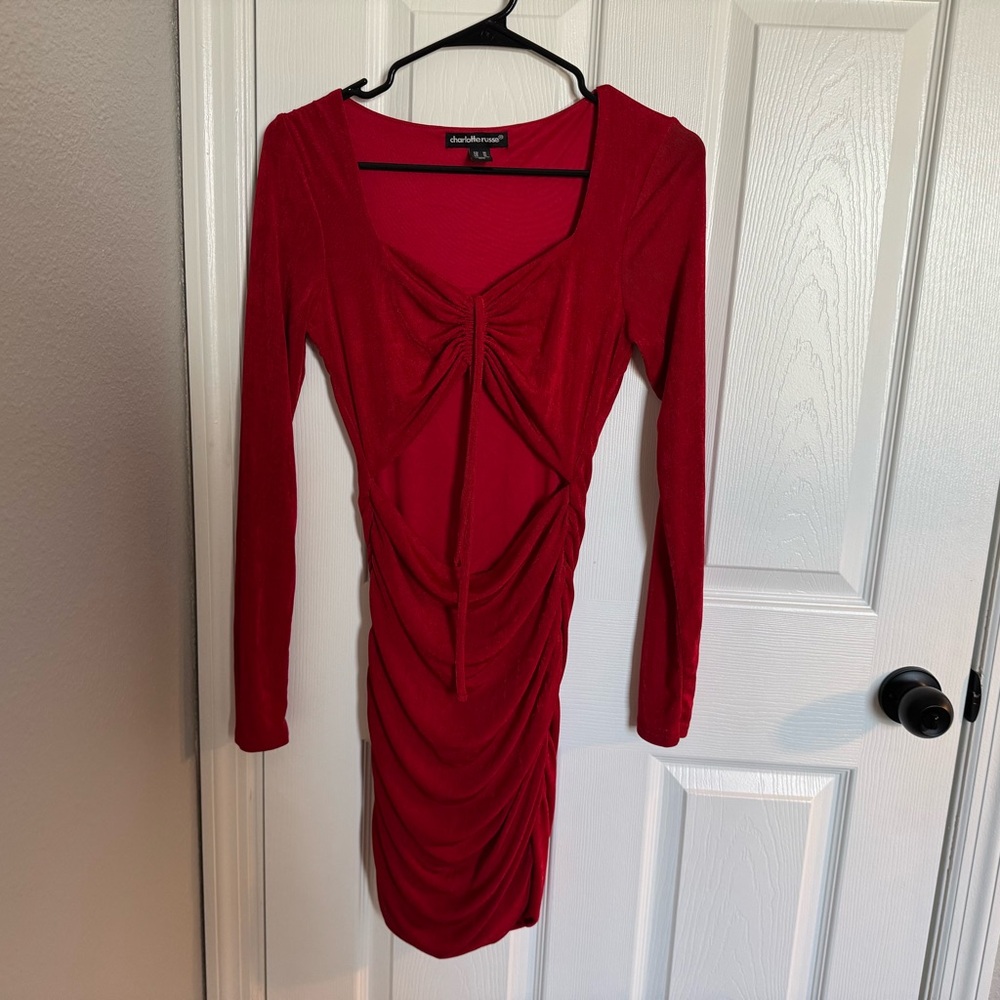 Charlotte Russe Red Fitted Dress